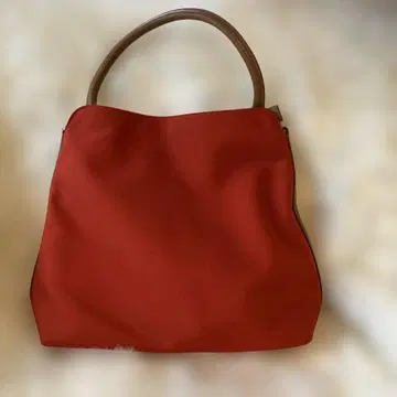 오렌지 캔버스 핸드백 페라가모