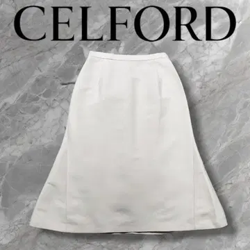 CELFORD 플레어 스커트 면 실크 핑크 36