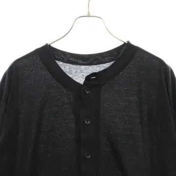 Ground Y 21SS 헨리 롱 티셔츠 블랙 GT-T03-012