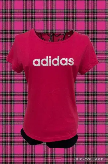 adidas 피치T 핑크 티셔츠 헤이세이 y2k 갸루