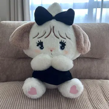 mikko BLACK RIBBON BIG 봉제 인형 수플레