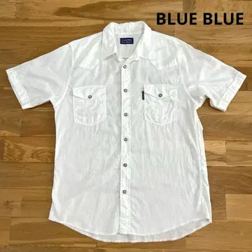 BLUE BLUE 웨스턴 반팔 셔츠 사이즈 3 린넨