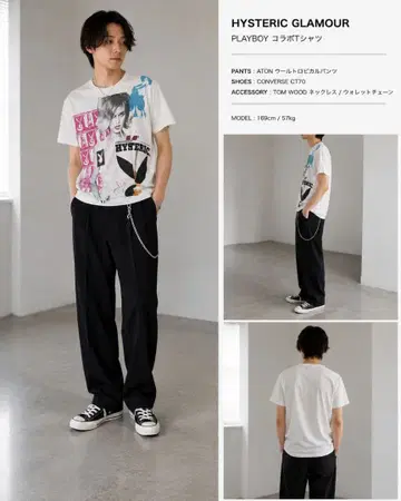 HYSTERIC GLAMOUR PLAYBOY 콜라보 T셔츠 S