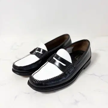 GH BASS 11010H LARSON 코인 로퍼 화이트 블랙 6.5