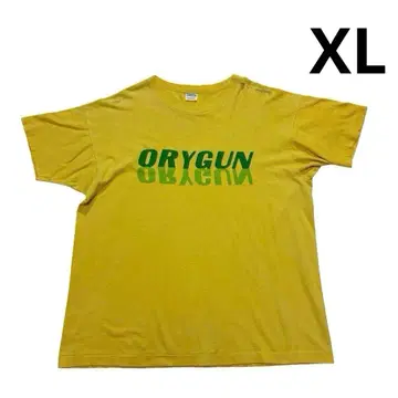 70s USA제 바택 챔피온 로고 T셔츠 XL 옐로우 컬러 옐로우 그린