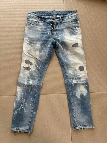 DSQUARED2 페인트 가공 데님 팬츠