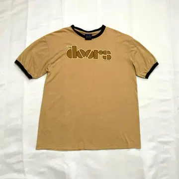 00s 도어즈 THE DOORS 링거 티셔츠 밴 티 베이지