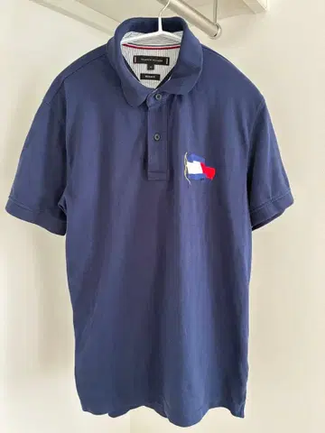 TOMMY HILFIGER 피케 셔츠 네이비 자수 로고