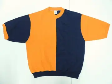 70S 80S VINTAGE 투톤 반팔 맨투맨 트레이닝복 XL