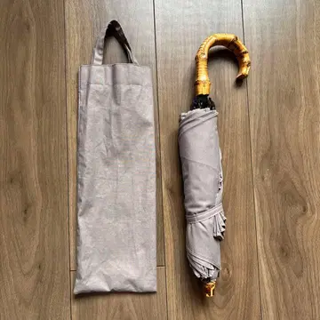 CINQ 양산 대나무 핸들 접이식 우산