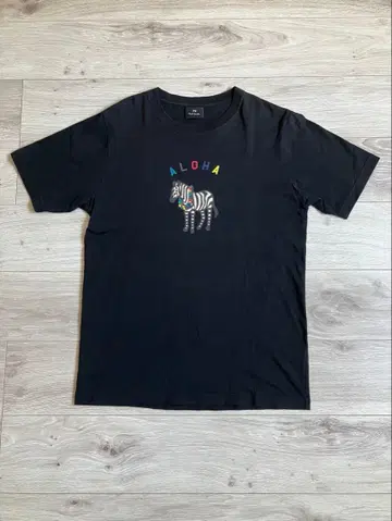 Paul Smith ALOHA ZEBRA 프린트 티셔츠 블랙