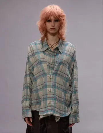 [ 완판템 ] R13 체크 셔츠 UNISEX 변형 2way L