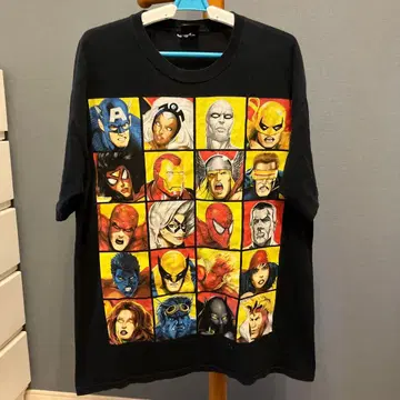 [초인기] MARVEL 올스타 티셔츠 구제 의류 블랙 스파이더맨