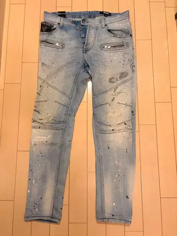 레어템 Just Cavalli 바이커 데님 페인트 가공 44