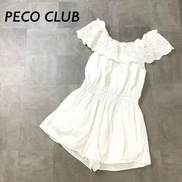 PECO CLUB 오프숄더 레이스 올인원 숏팬츠