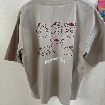 폼폼푸딩 30주년 기념 T셔츠 베이지 3L