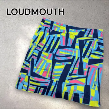LOUDMOUTH 스커트 이너 팬츠 일체형 골프 화려한 기하학 M