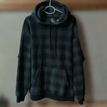 VOLCOM 볼컴 체크 플리스 후드티 XL