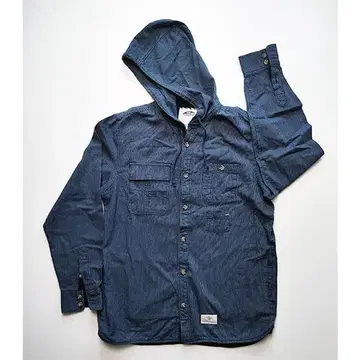 VANS 반스 후드 부착 데님 셔츠 M 빈티지 USA