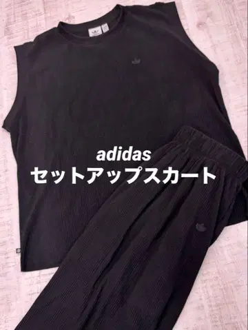 adidas 아디다스 셋업 슬리브리스 스커트 상하의 세트