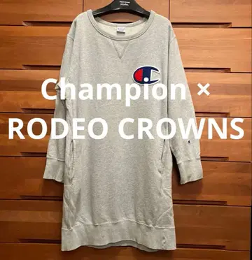 Champion x RODEO CROWNS 콜라보 그레이 맨투맨 원피스