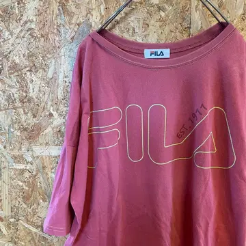 AE10361 FILA 반팔 T셔츠 오렌지 핑크 남성용 3L 포스