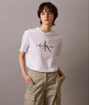 Calvin Klein Jeans 로고T셔츠 화이트