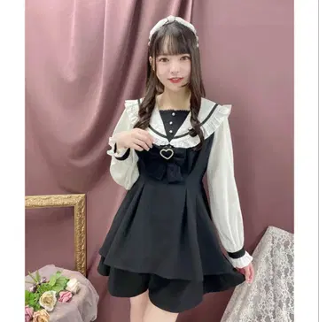 ROJITA 세일러 카라 셋업 블랙