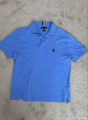 TOMMY HILFIGER 피케 셔츠 블루 남성용