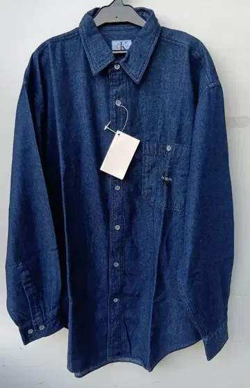 데드스탁 Calvin Klein 빈티지 데님 셔츠 L 자수