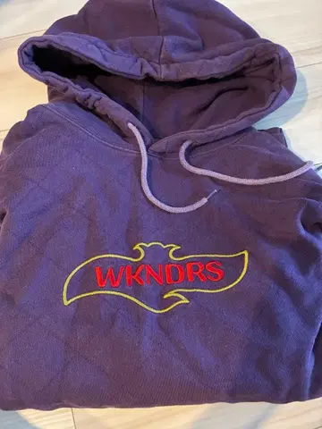 WKNDRS 퀼팅 풀오버 후드티 퍼플