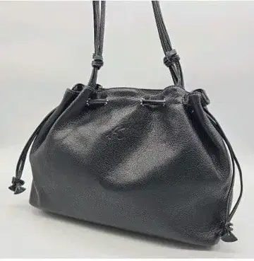 kitamura 키타무라 천연 가죽 복조리 핸드백 숄더 네이비