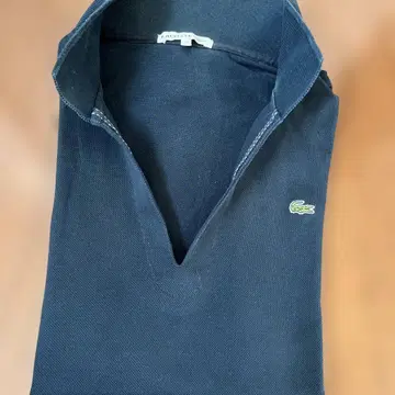 새상품급 LACOSTE 스키퍼 피케 셔츠 네이비 38