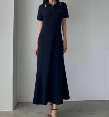 Louere (루엘레) 네이비 폴로 셔츠 원피스 반팔