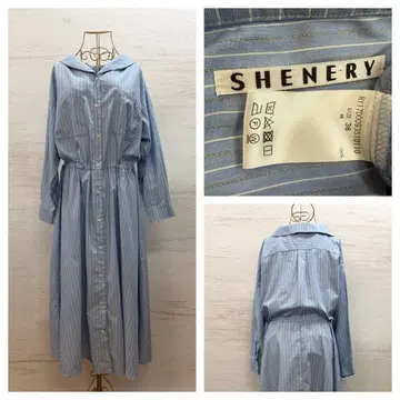SHENERY 스트라이프 셔츠 원피스 사이즈 36