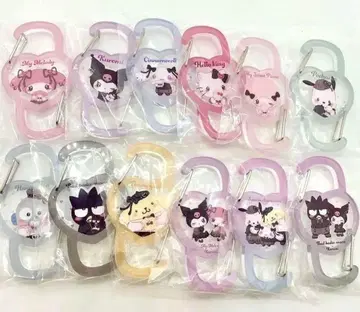 [미사용 새상품] 산리오 울룰 하트 아크릴 트윈 카라비너 컴플리트