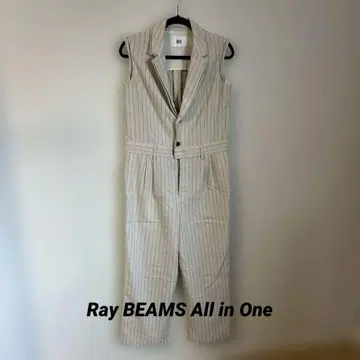 Ray BEAMS 스트라이프 패턴 슬리브리스 올인원