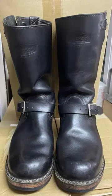 Wesco 엔지니어 부츠 블랙 가죽