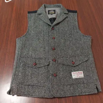 Herringbone Club 헤링본 베스트 카라 부착 베스트