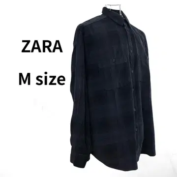 자라 ZARA 체크 셔츠 긴팔 셔츠 오버 셔츠 플란넬 셔츠 남성용