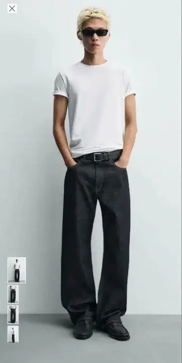ZARA 배기핏 데님 팬츠 인디고 블루