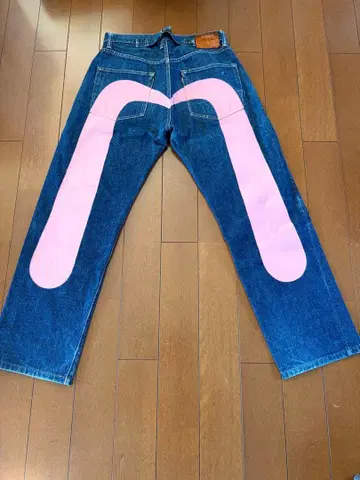 EVISU 데님 팬츠 핑크 갈매기 31x35