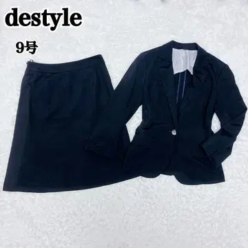 destyle 스커트 수트 네이비 워셔블 무지 백 오픈 38 9호 M