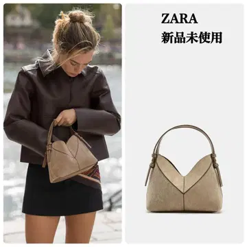 완판템 ZARA 스티치 미니 쇼핑백 택 포함 새상품