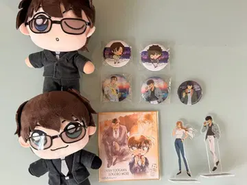 명탐정 코난 봉제 인형 캔뱃지 아크릴 스탠드 세트