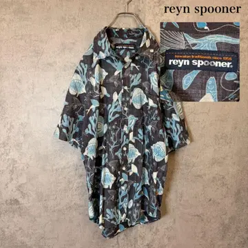 reyn spooner 리버스 프린트 바다거북 하와이안 셔츠 DM1525