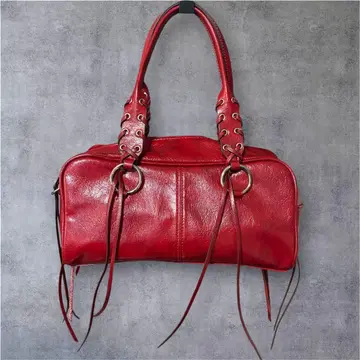 ZARA 프린지 달린 레드 2way 보스턴 백 빨간색