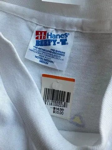 헤인즈 GUAM Native Gear 도마뱀 패턴 T셔츠 화이트