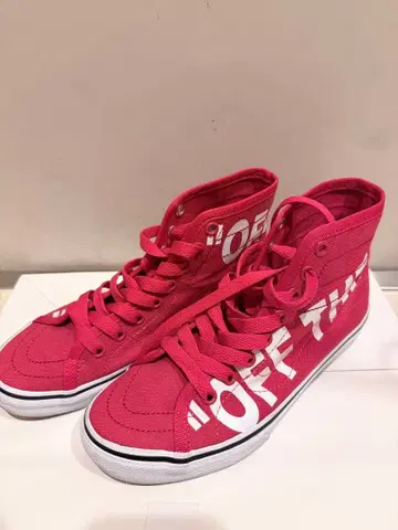 VANS 하이컷 스니커즈 핑크 OFF THE WALL