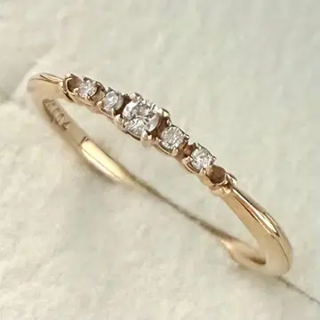 agete 아가트 K10 다이아몬드 0.04ct 반지 7호 레이어드
